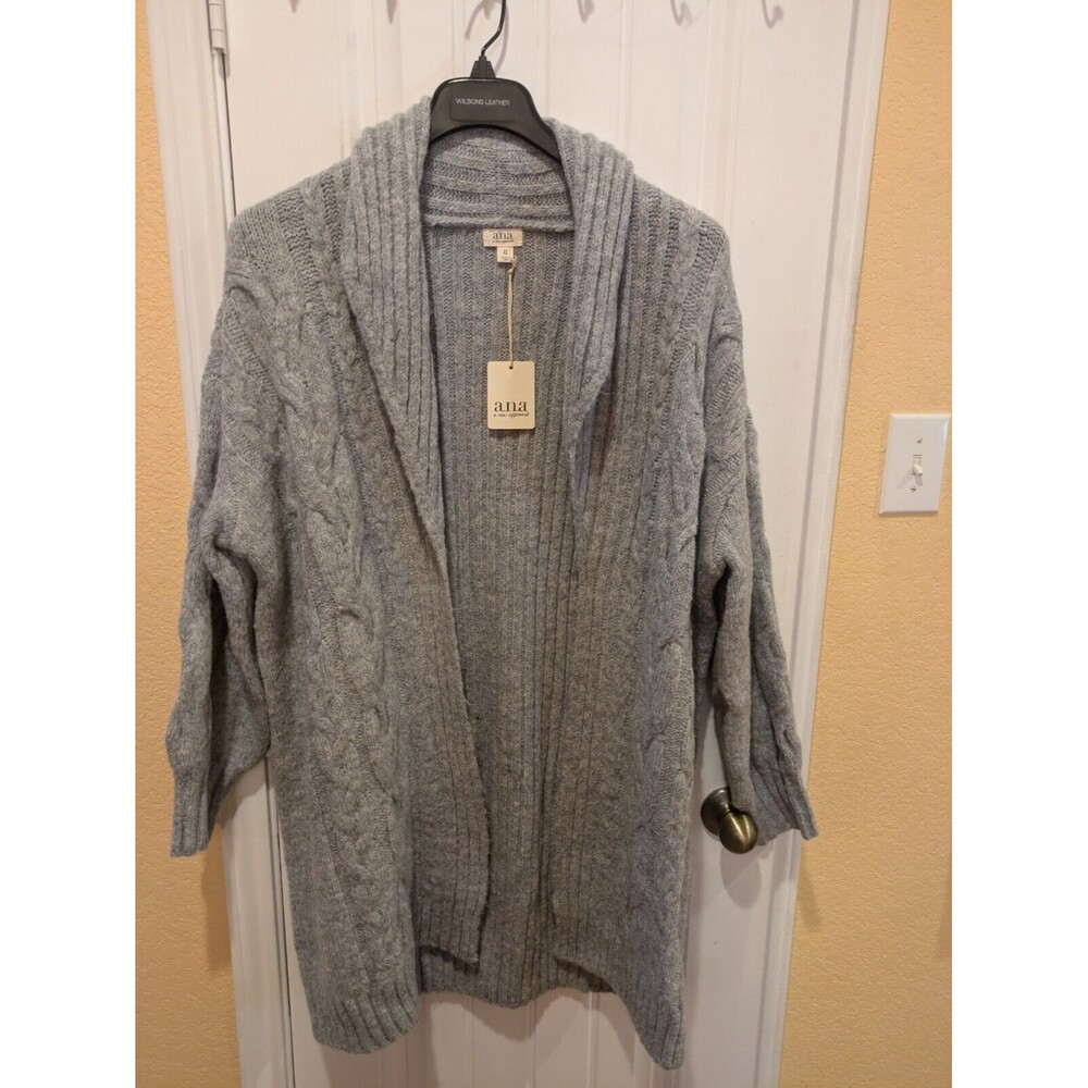 A.N.A. A New Approach Women’s Cardigan Open Front Gray Size XL